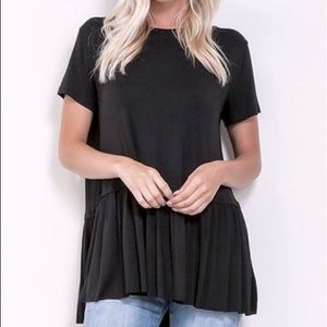 Cinched Waist Peplum Top